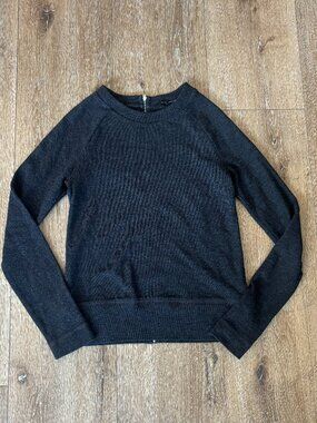 Gray Sweater - Back Zip